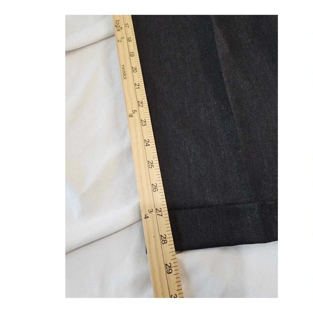 Jos. A. Bank Signature Collection Charcoal Gray Pleated Cuffed Dress Pants 34x28